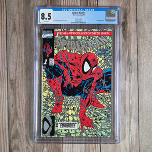 Spider-Man #1 CGC 8.5 Platinum Edition, Premiere issue of the fourth ongoing Spider-Man series (cert 2004)