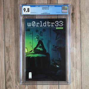 W0rldtr33 #1 CGC 9.8 Corrected Version, In 1999, a group of friends began to explore the Undernet, a secret architecture beneath the internet but they lost control and unleashed unimaginable horrors (cert 4017)