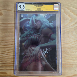 Batman and Robin #1 CGC 9.8 Lau Foil Edition, SS Stanley "Artgerm" Lau, 1st cameo appearance of Shush (cert 8005)
