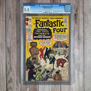 Fantastic Four #15 CGC 5.5 1st appearance of the Mad Thinker (cert 7006)