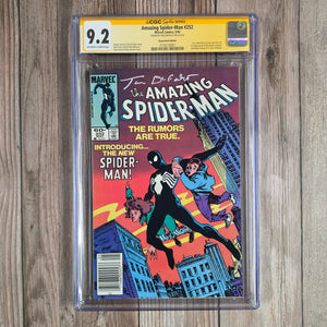 Amazing Spider-Man #252 CGC 9.2 Newsstand Edition, SS Tom Defalco, 1st appearance of Spider-Man's black costume (cert 8001)