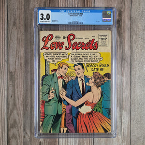 Love Secrets #56 CGC 3.0 Last Issue Cover Art by Matt Baker (Cert 4021)