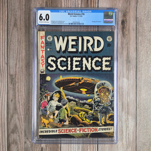 Weird Science #16 CGC 6.0 Mars Attacks Inspiration Wally Wood Cover Art, Full page ad for Mad #1 (Cert 3004)