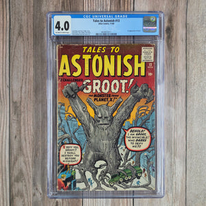 Tales to Astonish #13 CGC 4.0 1st appearance of Groot, an alien resembling a tree (Cert 2011)