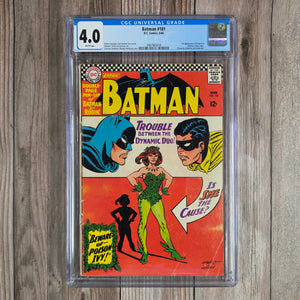 Batman #181 CGC 4.0 WP 1st Appearance of Poison Ivy (Cert 5018)