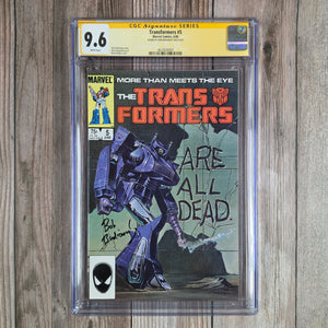 Transformers #5 CGC 9.6 WP SS Signed by Bob Budiansky 1st Cameo Appearance of Josie Beller (Cert 8004)