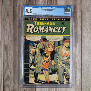 Teen-Age Romances #33 CGC 4.5 CLASSIC Matt Baker Cover Baseball Cover (Cert 7004)