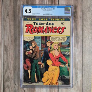 Teen-Age Romances #31 CGC 4.5 Classic Golden Age romance comic from St. John Matt Baker Cover (Cert 3017)