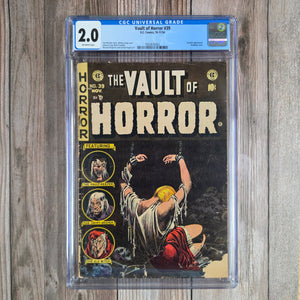 Vault of Horror #39 CGC 2.0 Drusilla Appearance, CLASSIC Bondage Cover by Johnny Craig  (Cert 6002)