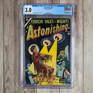 Astonishing #30 CGC 3.0 ICONIC Joe Maneely Cover Pre-Code Horror (Cert 8002)