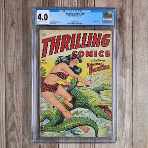 Thrilling Comics #61 CGC 4.0 CLASSIC Classic Golden Age jungle cover Princess Pantha, Airbrushed Alex Schomburg Cover (Cert 0003)