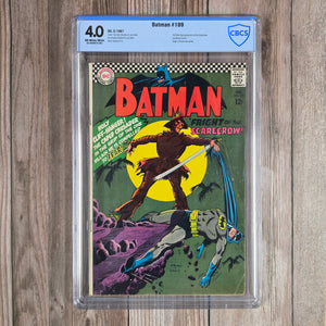 Batman #189 CBCS 4.0 1st Silver Age Appearance of the Scarecrow, Origin of Scarecrow Retold CLASSIC cover by Carmine Infantino and Joe Giella (Cert 001)