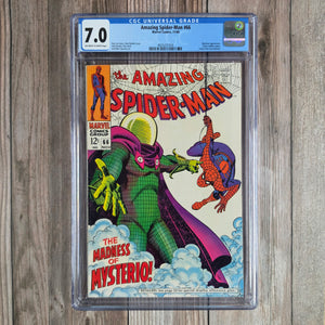 Amazing Spider-Man #66 CGC 7.0 CLASSIC John Romita Sr. Mysterio cover, Letter from Cary Burkett (Cert 1010)