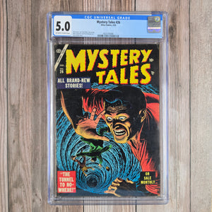 Mystery Tales #26 CGC 5.0 Russ Heath Cover, Classic Atlas pre-Code horror and suspense comic (Cert 5008)