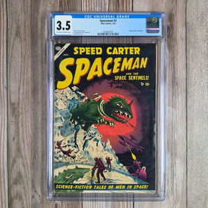 Spaceman #3 CGC 3.5 Classic Atlas Golden Age science-fiction cover by Bill Everett (Cert 7002)