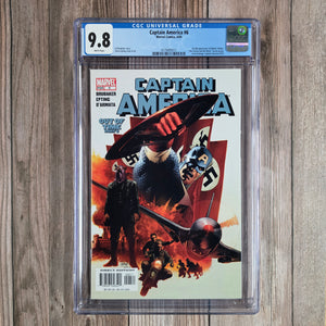 Captain America #6 CGC 9.8 WP 1st Full Appearance of Winter Soldier, Scarlet and Black Movie Poster Homage Cover by Steve Epting(Cert 5011)