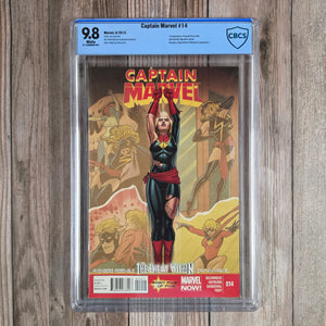 Captain Marvel #14 CBCS 9.8 WP 1st Appearance of Kamala Khan (Later Becomes Ms. Marvel), 1st Cameo Appearance of Ms. Marvel (Khan) (Cert 001)