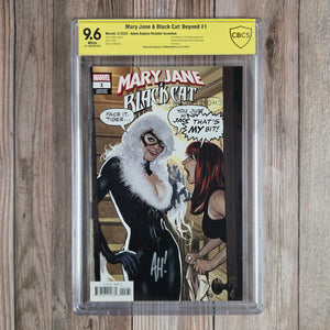 Mary Jane & Black Cat: Beyond #1 CBCS 9.6 WP Witnessed Signature of Adam Hughes 1:50 Adam Hughes Retailer Incentive Variant (Cert 003)