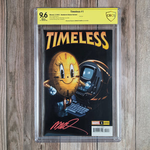 Timeless #1 CBCS 9.6 WP Witnessed Signature of Humberto Ramos 1st Appearance of Myrddin & The Twilight Court, Miss Minutes Variant Cover (Cert 006)
