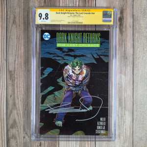 Dark Knight Returns: The Last Crusade #1 CGC 9.8 WP SS Signed by Frank Miller Joker Cover by John Romita Jr. (Cert 8001)