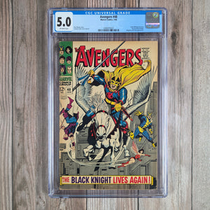 Avengers #48 CGC 5.0 1st appearance and origin of the third Black Knight, Dane Whitman in armor  (cert 5022)