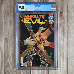 Absolute Evil #1 CGC 9.8 Introduction of Joker in full (human form) - appearing in multiple panels but teaser art of a future arc shows a more monstrous version of the character (cameos in multiple issues)