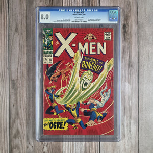 X-Men #28 CGC 8.0 1st full appearance of Banshee, father of Siryn and cousin of Black Tom Cassidy (cert 3013)