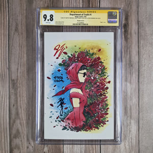Department of Truth #1 CGC 9.8 Variant Cover H, SS Martin Simmonds, James Tynion IV, Peach Momoko, "Virgin" cover  (cert 8002)