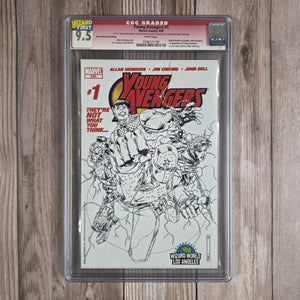 Young Avengers #1 CGC 9.5 WP Wizard World VIP Edition, #139 of 285, 1st team appearance of the Young Avengers: Kate Bishop, Patriot, Asgardian aka Wiccan, Hulkling, and Iron Lad, who is later revealed to be a young variant of Kang (cert 1139)*