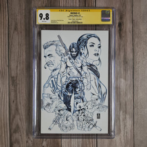 BRZRKR #1 CGC 9.8 1:500 Brooks "Virgin" sketch cover, Cover art by Victor Garduno (Cert 0001)