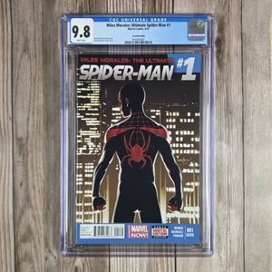 Miles Morales: Ultimate Spider-Man #1 CGC 9.8 Second Printing, Second ongoing title featuring Miles Morales (cert 2001)