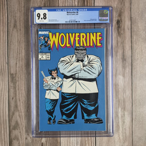 Wolverine #8 CGC 9.8 WP Iconic cover art by John Buscema featuring Wolverine and the Hulk as his Joe Fixit persona (cert 9007)