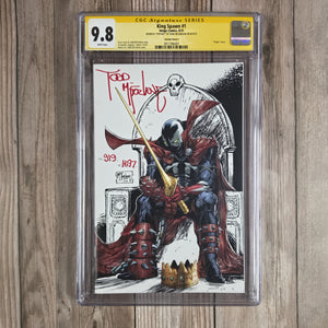 King Spawn #1 CGC 9.8 Variant Cover I 1:250, SS Todd McFarlane, Premiere issue of the first ongoing Spawn title in 30 years
