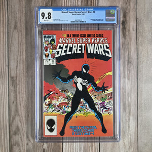 Marvel Super Heroes Secret Wars #8 CGC 9.8 WP Origin of the black symbiote costume that later bonds with Eddie Brock to become Venom (cert 9013)
