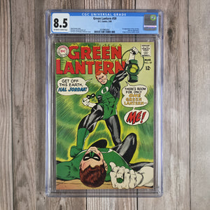 Green Lantern #59 CGC 8.5 1st appearance of Guy Gardner, Hal Jordan's backup Green Lantern (cert 3005)