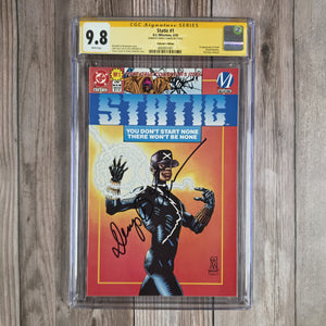 Static #1 CGC 9.8 Collector's Edition, SS Denys Cowan, 1st appearance of Static Shock, the first black superhero to star in his own cartoon series (cert 1001)