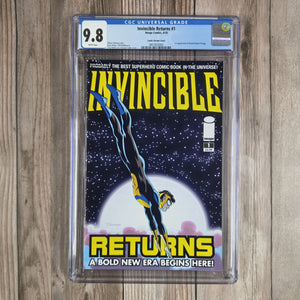 Invincible Returns #1 CGC 9.8 Cooke Variant Cover 1:10, 1st appearance of Grand Regent Thragg, a Viltrumite of immense power (cert 2002) *Trade Avail.