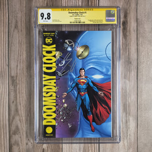 Doomsday Clock #1 CGC 9.8 Variant Cover, SS Henry Cavill, 1st appearance of Mime and Marionette, inspired by Charlton's 'Punch & Jewelee' (cert 4008)