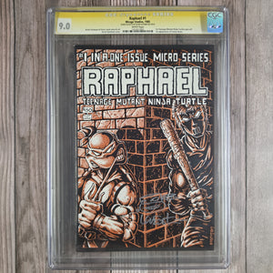 Raphael #1 CGC 9.0 WP SS Kevin Eastman, First Teenage Mutant Ninja Turtles one-shot spin-off (cert 7002)