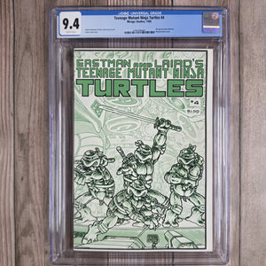 Teenage Mutant Ninja Turtles #4 CGC 9.4 WP, Early issue of the first Teenage Mutant Ninja Turtles series (cert 6002)