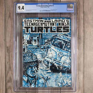 Teenage Mutant Ninja Turtles #3 CGC 9.4 WP 3rd team appearance of the Teenage Mutant Ninja Turtles (cert 6001)