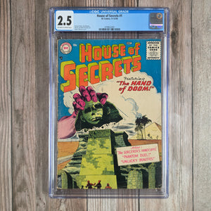 House of Secrets #1 CGC 2.5 Premiere issue of a horror and science fiction series that introduced Swamp Thing in issue #92 (cert 2001)