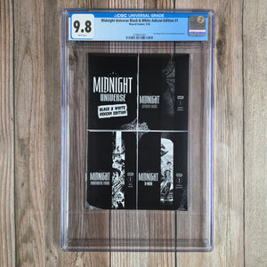 *Mis-labeled* Midnight Universe Black and White Ashcan Edition #1 CGC 9.8 First teaser preview of Marvel's Midnight series
