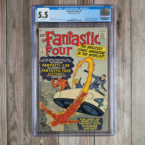 Fantastic Four #3 CGC 5.5 1st team appearance of the Fantastic Four in costume (cert 1007)