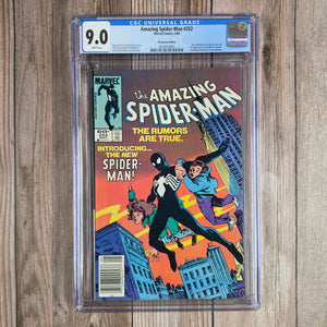 Amazing Spider-Man #252 CGC 9.0 WP Newsstand Edition, 1st appearance of Spider-Man's black costume (cert 8003)
