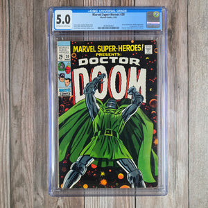 Marvel Super-Heroes #20 CGC 5.0 Iconic cover art by Larry Lieber (cert 6003)