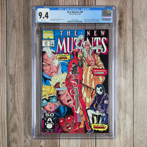 New Mutants #98 CGC 9.4 WP 1st appearance of Deadpool, a subject of the Weapon X program (cert 8004)