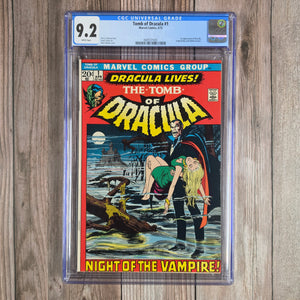 Tomb of Dracula #1 CGC 9.2 WP 1st appearance of Dracula, Van Helsing and Frank Drake (Cert 1001)