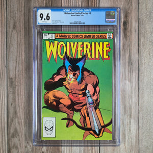 Wolverine Limited Series #4 CGC 9.6 WP Cover art by Frank Miller and Joe Rubinstein (Cert 7006)