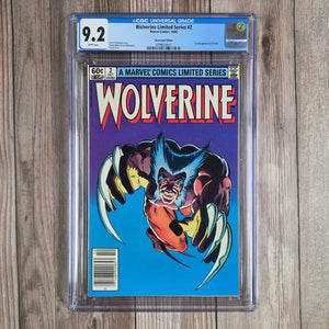 Wolverine Limited Series #2 CGC 9.2 WP Newsstand Edition, 1st full appearance of Yukio, a skilled fighter and ally of Logan (cert 4017)